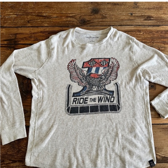 *LUCKY BRAND RIDE THE WIND THERMAL LONG SLEEVE TOP* - Picture 3 of 8
